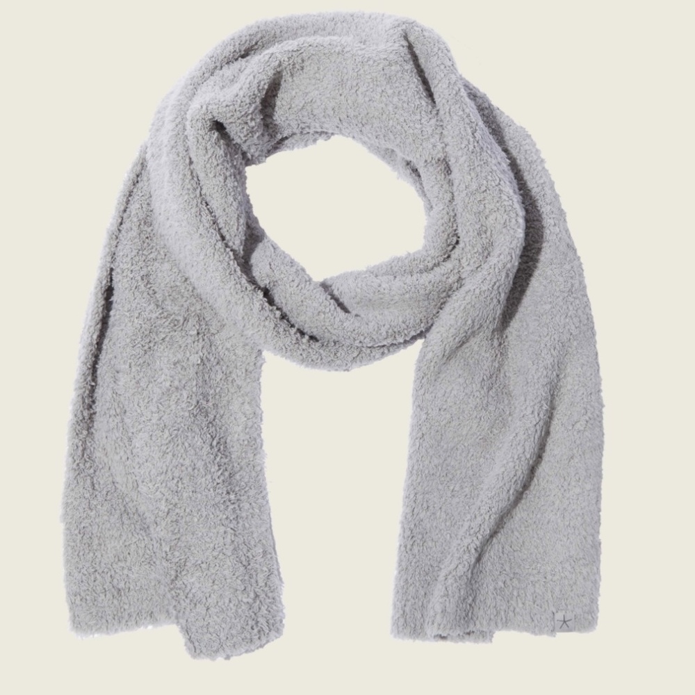 New Barefoot Dreams Scarf CozyChic Fabric Ultimate Year Round Unisex Pewter Grey